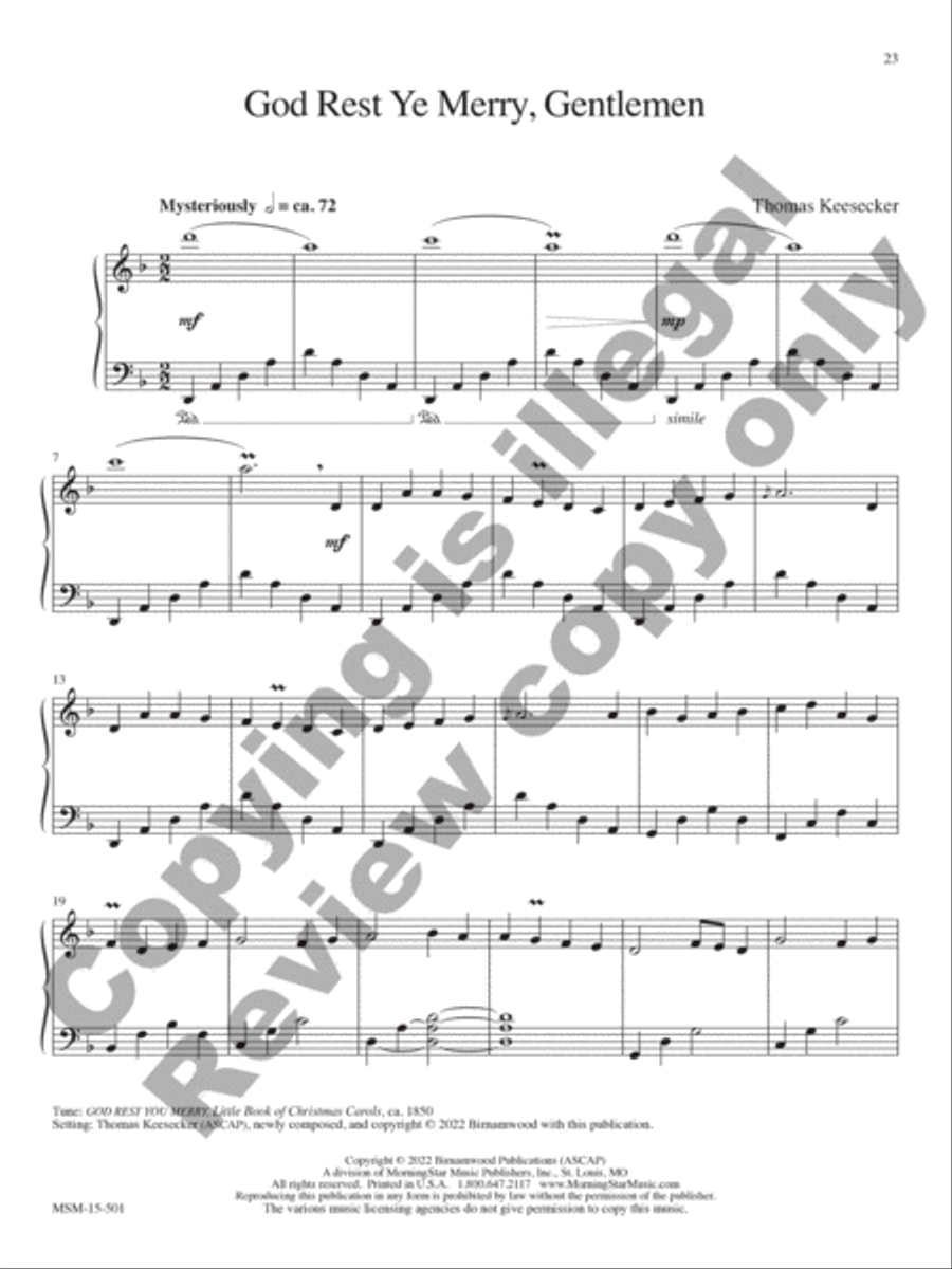 Wintertide Piano Solo scores gallery preview page 12