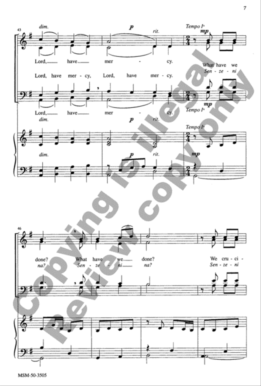 What Have We Done? (Senzeni na) 4-Part scores gallery preview page 7