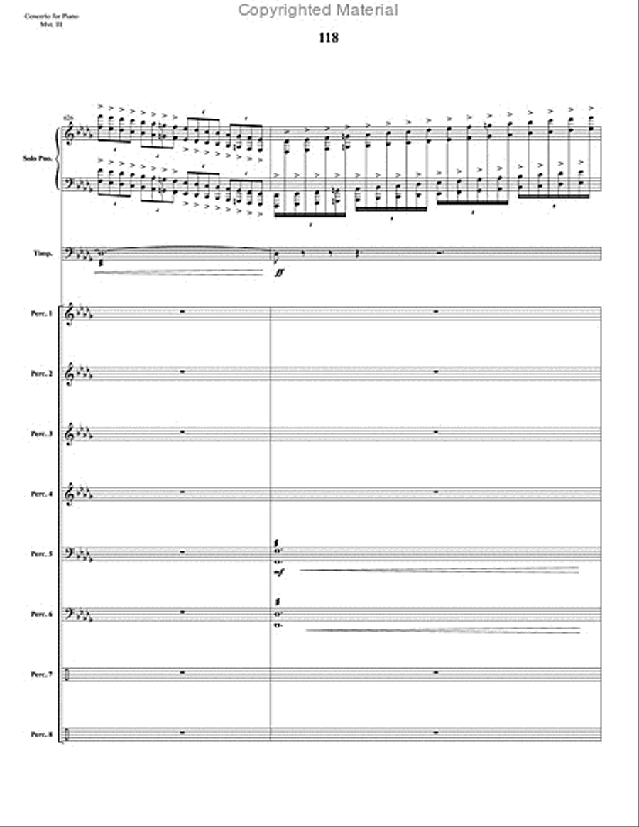 Concerto for Piano and Percussion Orchestra Percussion Ensemble scores gallery preview page 31