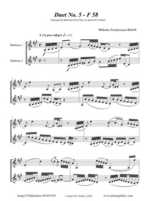 WF Bach: Duet No. 5 for Baritone Horn Duo