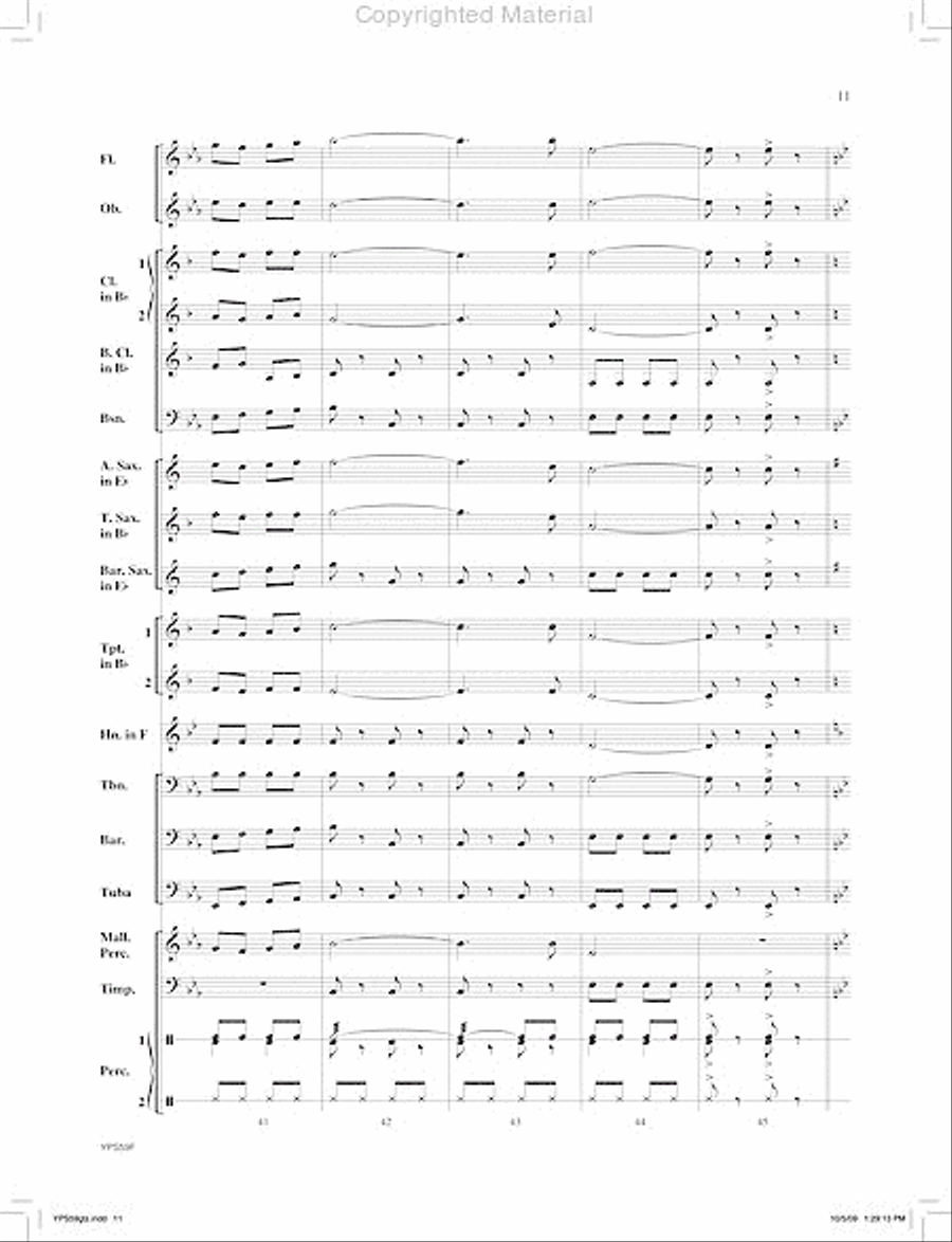Selections from H.M.S Pianofore Concert Band scores gallery preview page 12