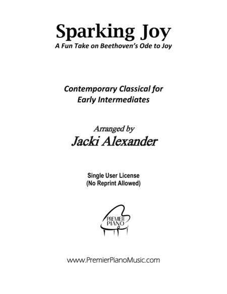 Sparking Joy - A Cool Arr. of Ode to Joy image number null