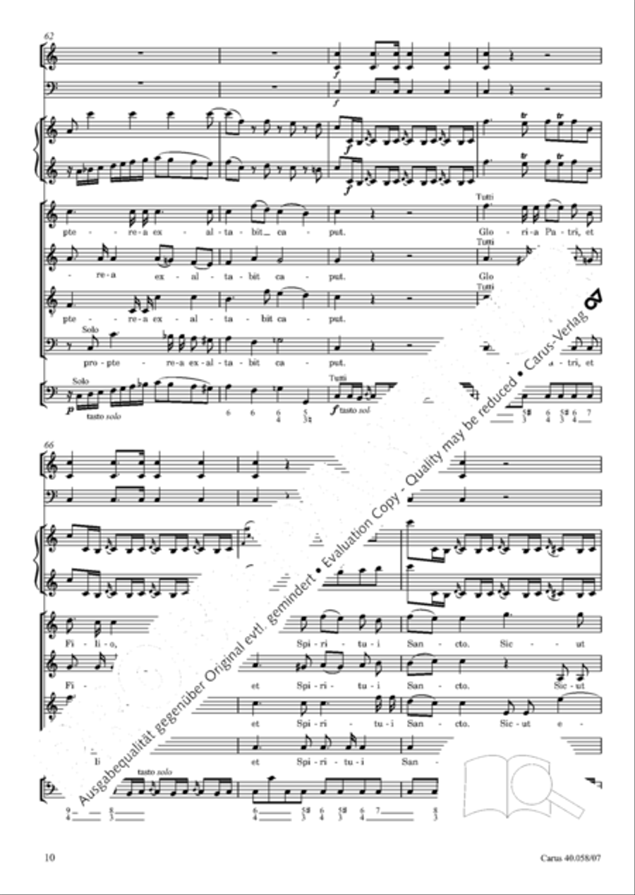 Vesperae solennes de Dominica 4-Part scores gallery preview page 15