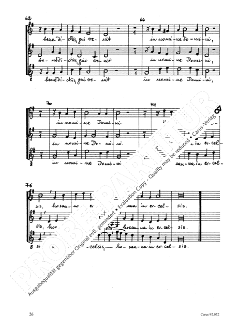 Missa canonica 4-Part scores gallery preview page 27