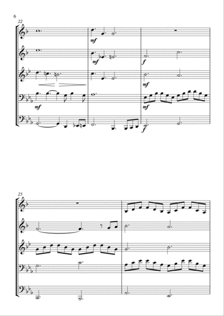 Can't Help Falling In Love Brass Ensemble scores gallery preview page 6
