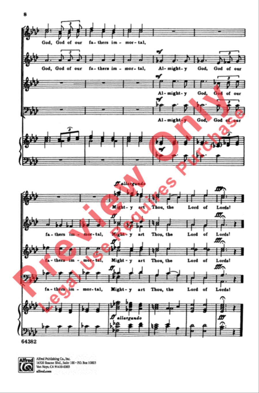 Almighty God of Our Fathers Almighty God of Our Fathers 4-Part scores gallery preview page 8