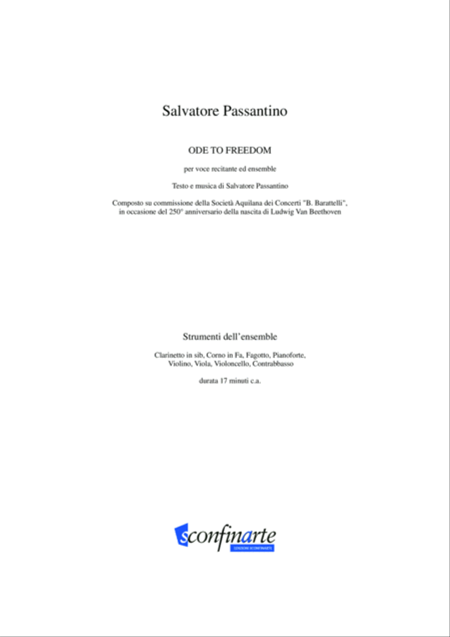 Salvatore Passantino: ODE TO FREEDOM (ES-21-056) - Score Only Large Ensemble scores gallery preview page 3
