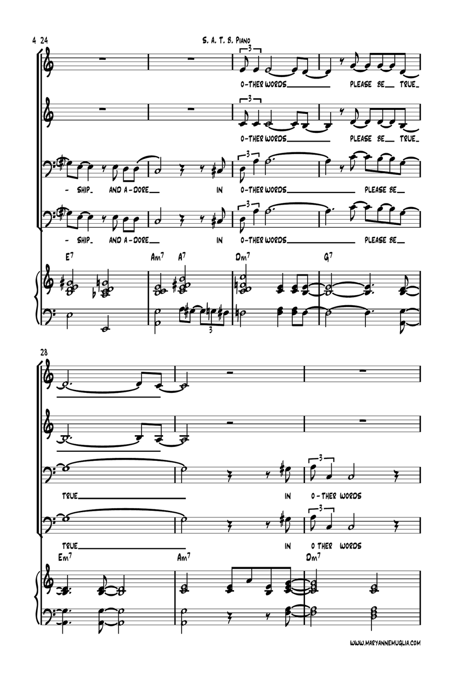 Fly Me To The Moon (in Other Words) 4-Part scores gallery preview page 4