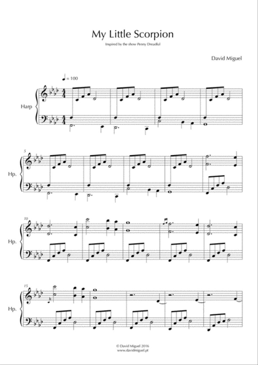 My Little Scorpion Harp scores gallery preview page 1