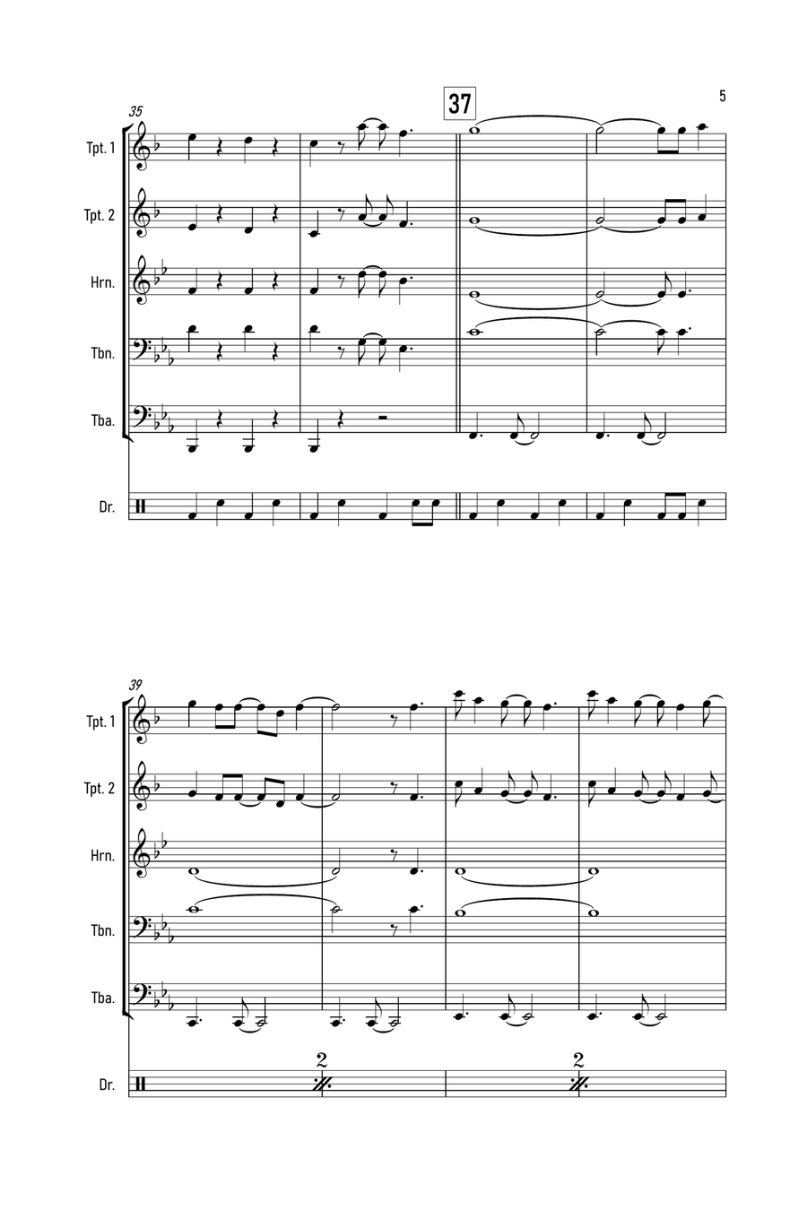 Blinding Lights Brass Ensemble scores gallery preview page 6