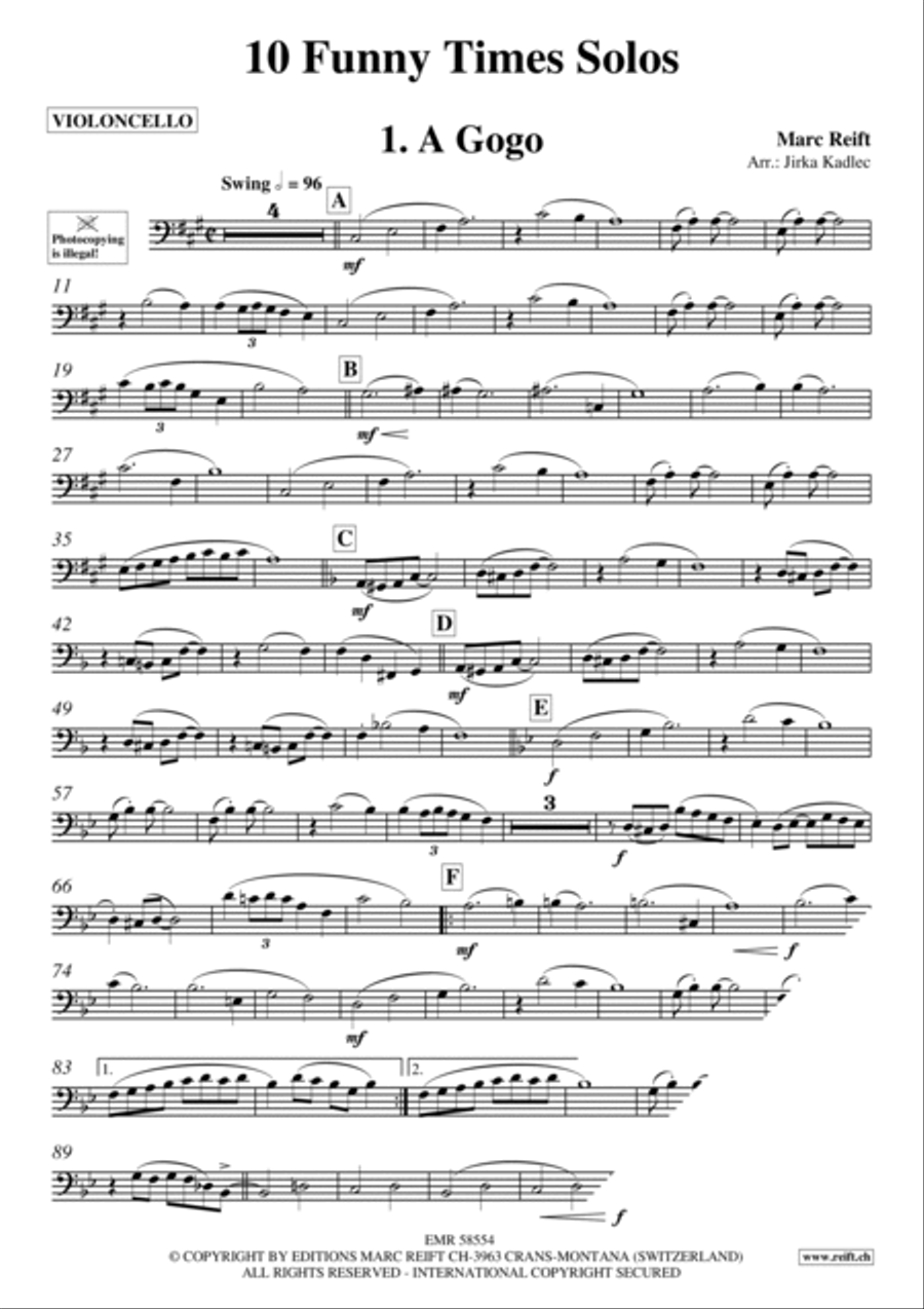 10 Funny Time Solos Piano Accompaniment scores gallery preview page 3