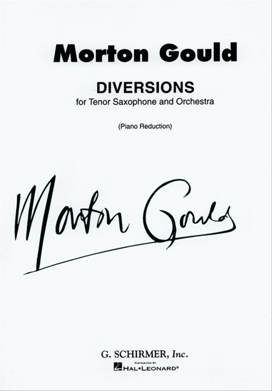 Diversions for Tenor Saxophone and Piano Tenor Saxophone scores gallery preview page 1