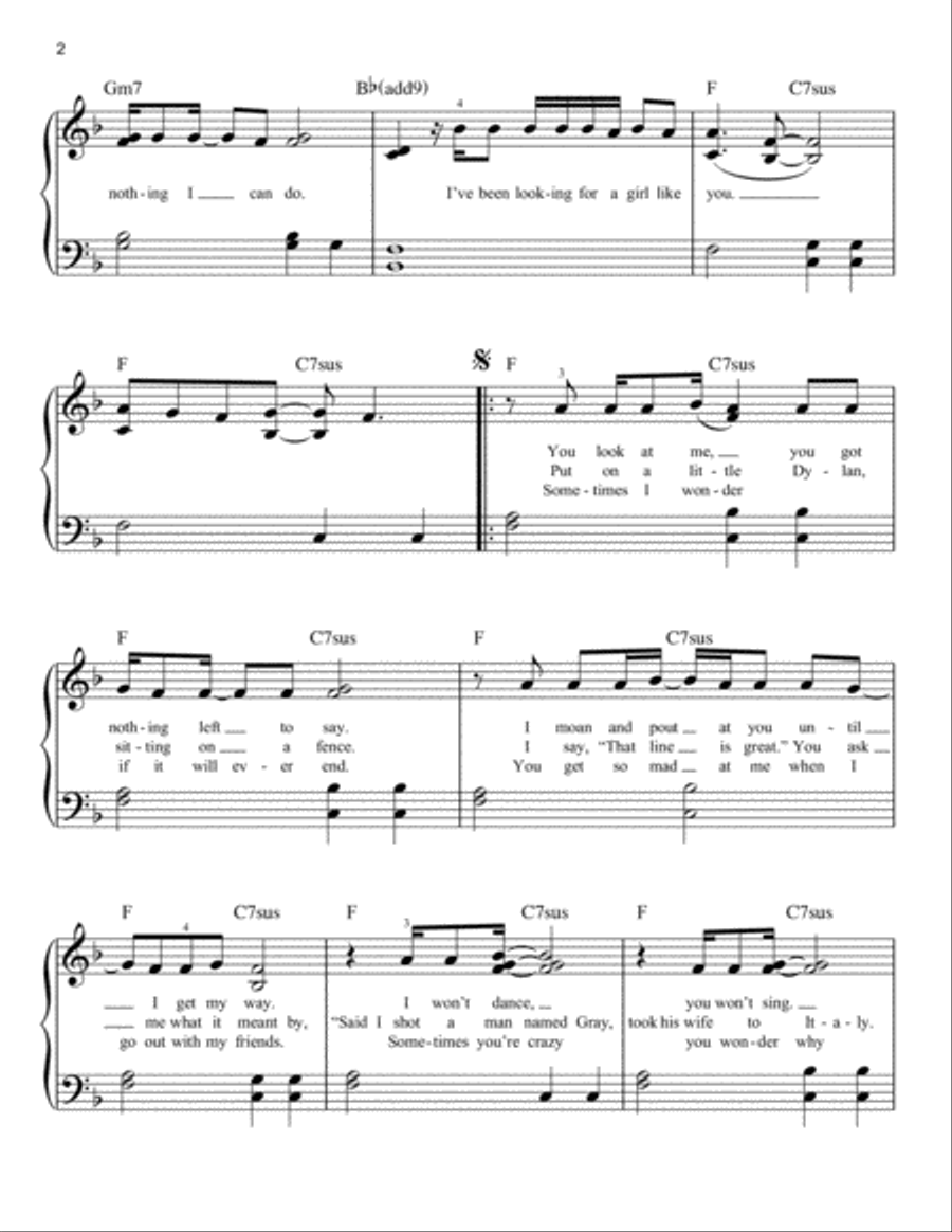 Only Wanna Be With You Easy Piano scores gallery preview page 2