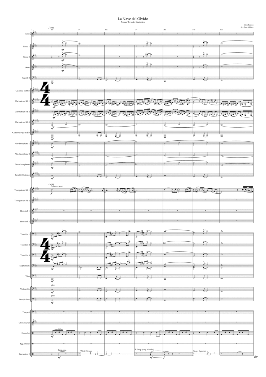 La Nave del Olvido Concert Band scores gallery preview page 1