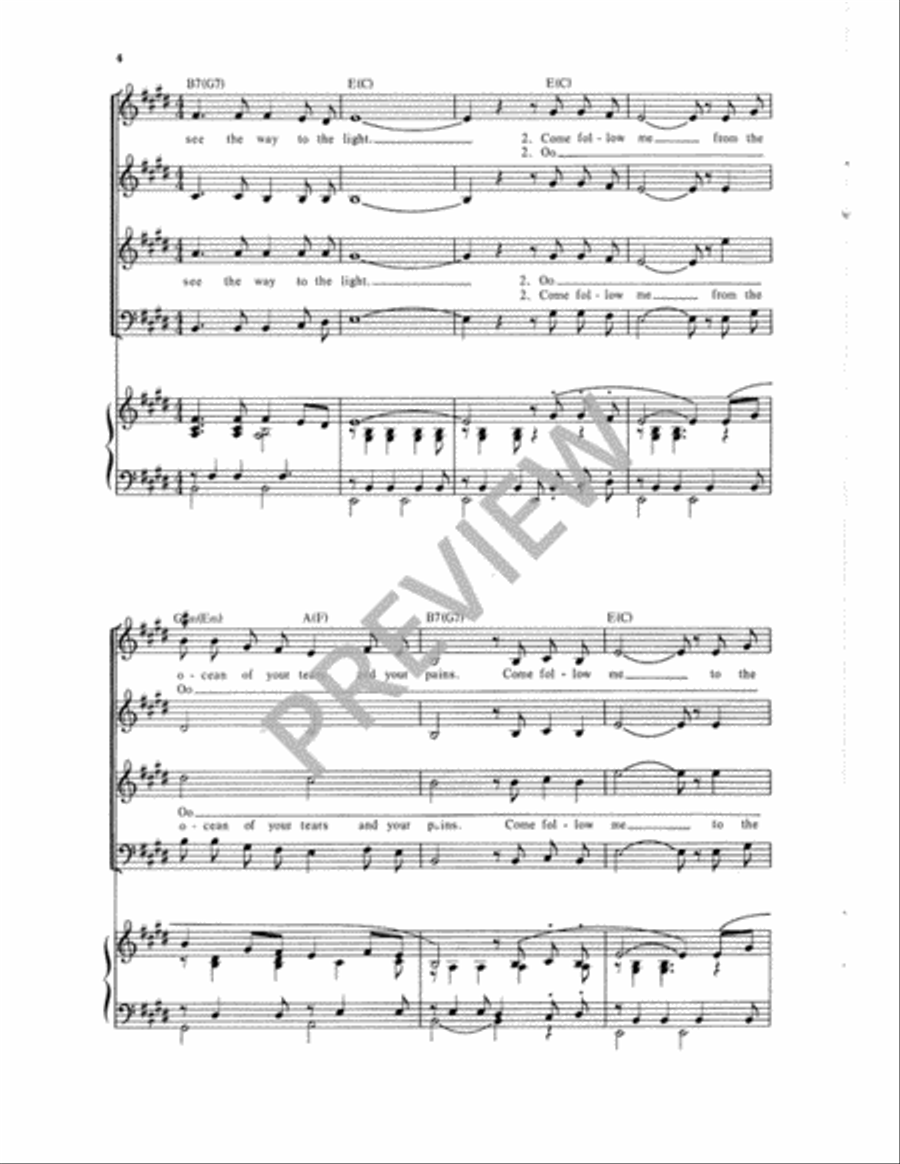 Come, Follow Me Come, Follow Me 4-Part scores gallery preview page 5