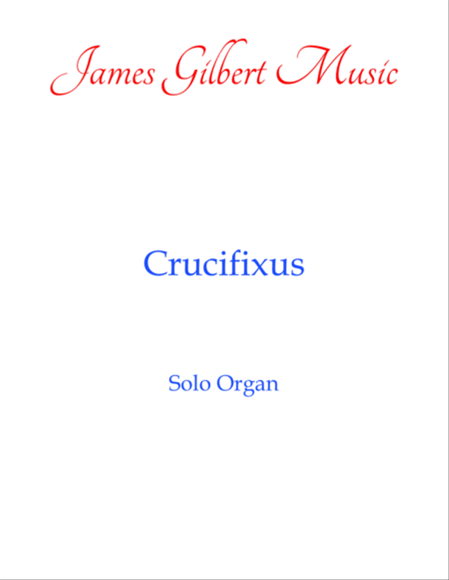 Crucifixus from Mass in B Minor Organ Solo scores gallery preview page 1