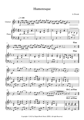 Humoresque - Antonin Dvorak (Clarinet + Piano)
