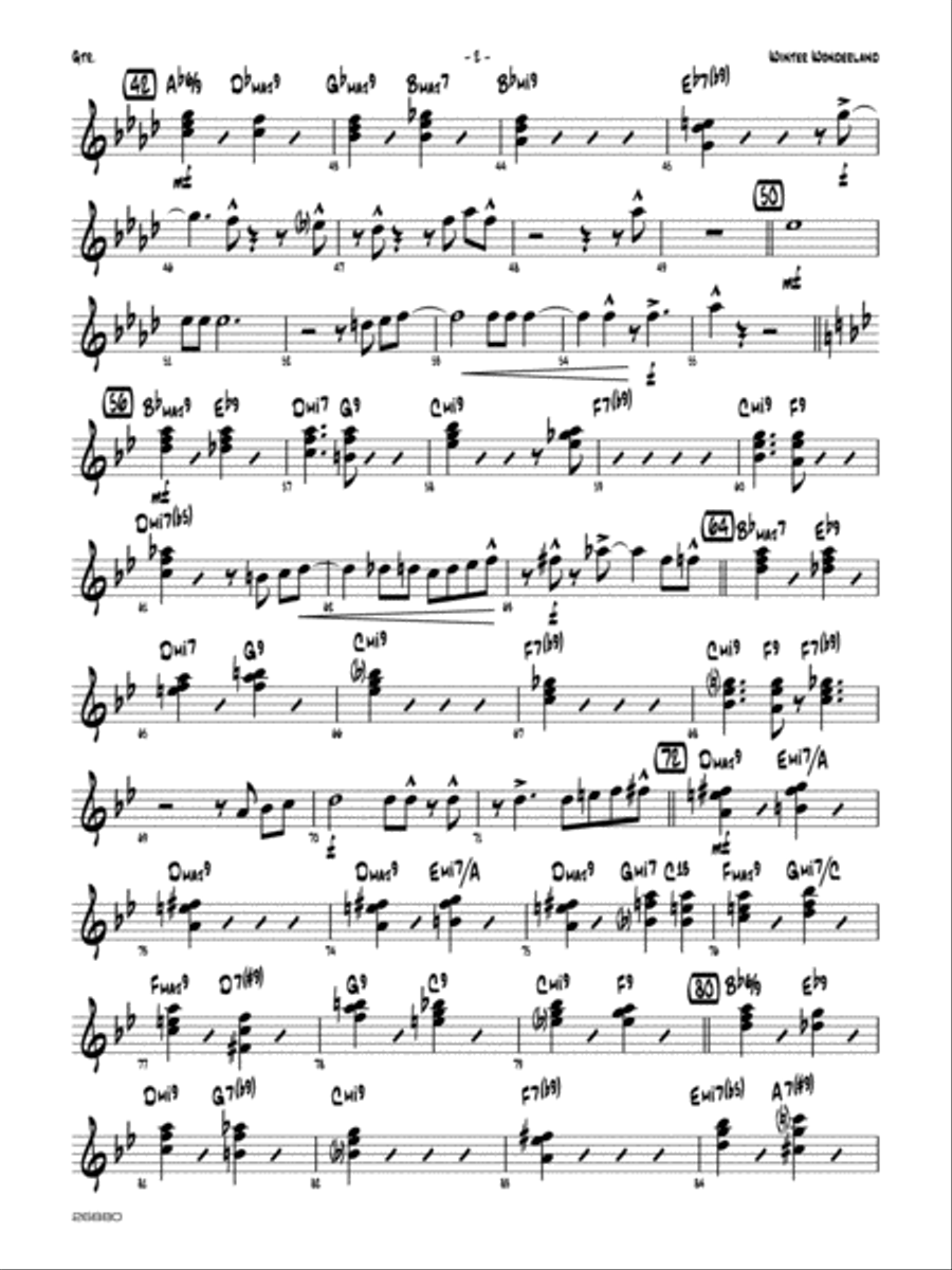 Winter Wonderland: Guitar Jazz Ensemble scores gallery preview page 2