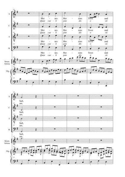 JESUS BLEIBET MEINE FREUDE - Choral from CANTATA 147 - BWV 147 - SATB Choir, Organ and Solo Instrume image number null