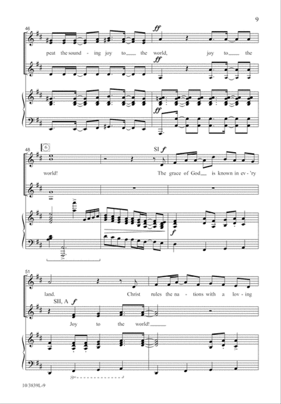 Let Heaven and Nature Sing SSA scores gallery preview page 10