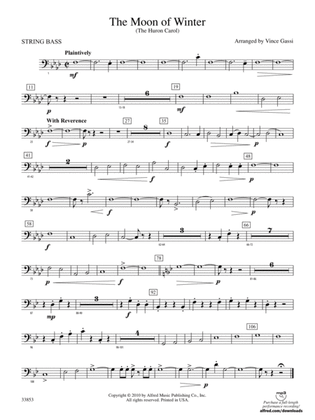 The Moon of Winter (The Huron Carol): (wp) String Bass