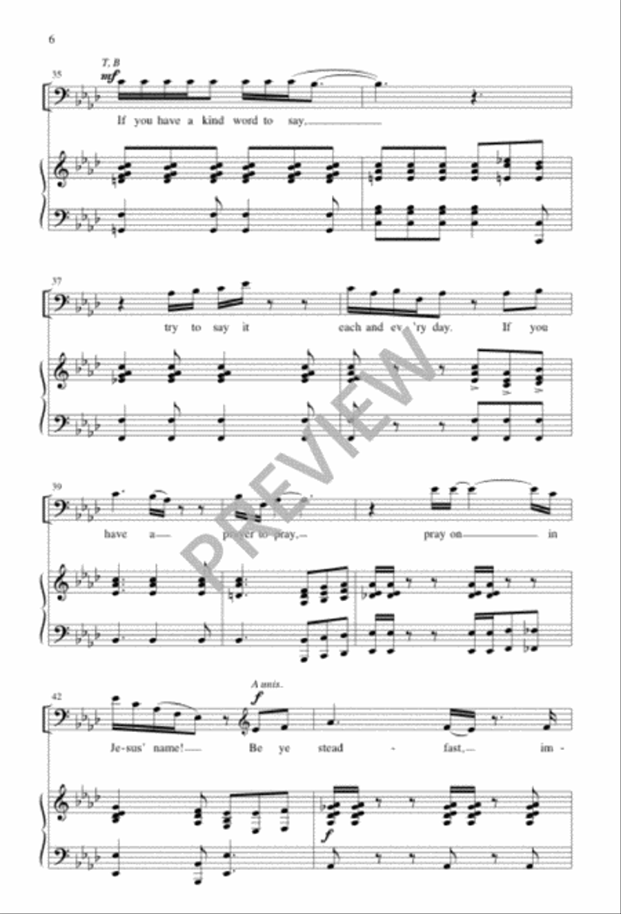Faithful over a Few Things 4-Part scores gallery preview page 7