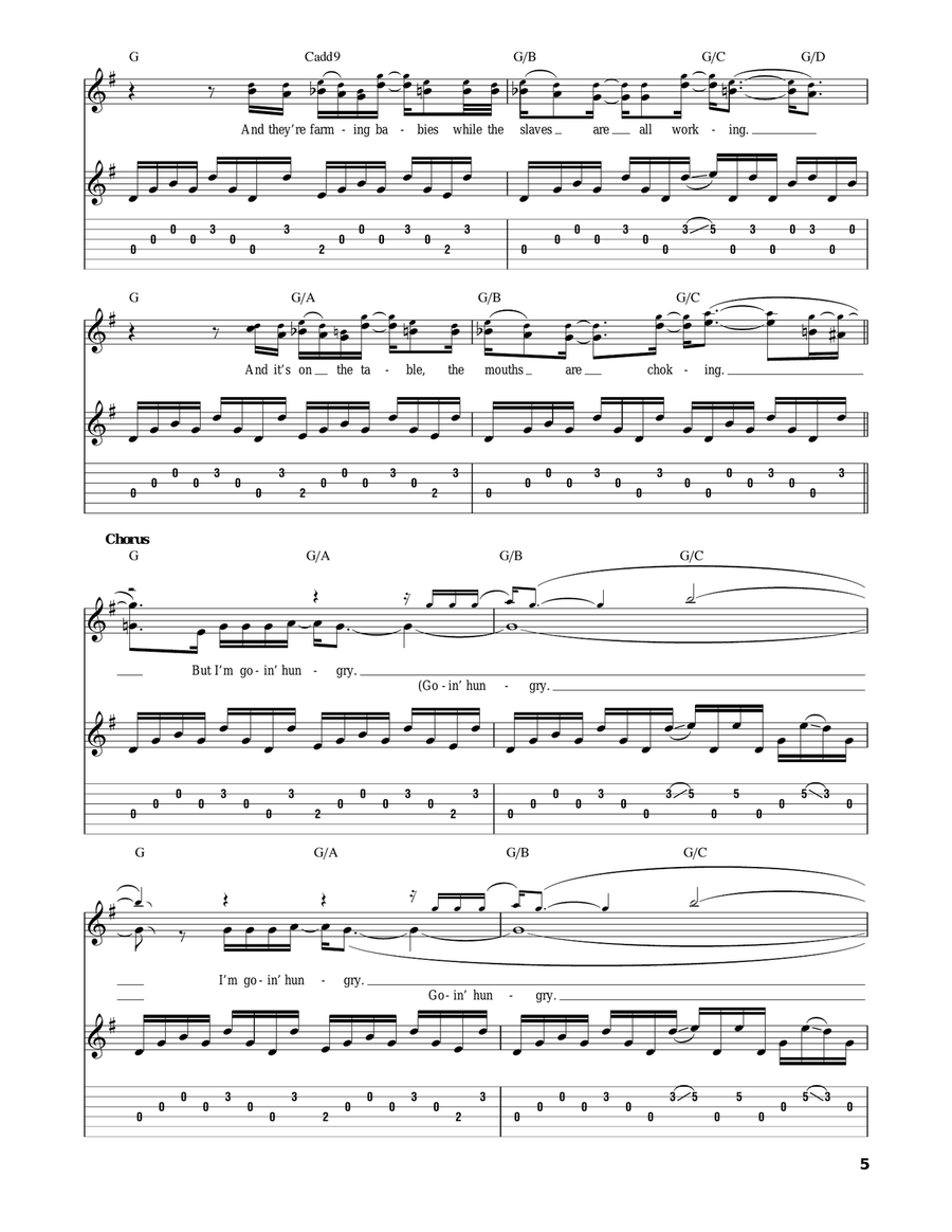 Hunger Strike Acoustic Guitar scores gallery preview page 5