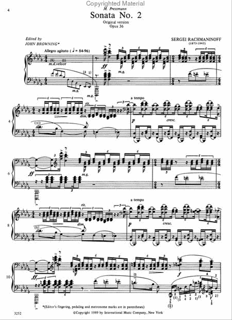 Sonata No. 2 In B Flat Minor, Opus 36 (Original Version)