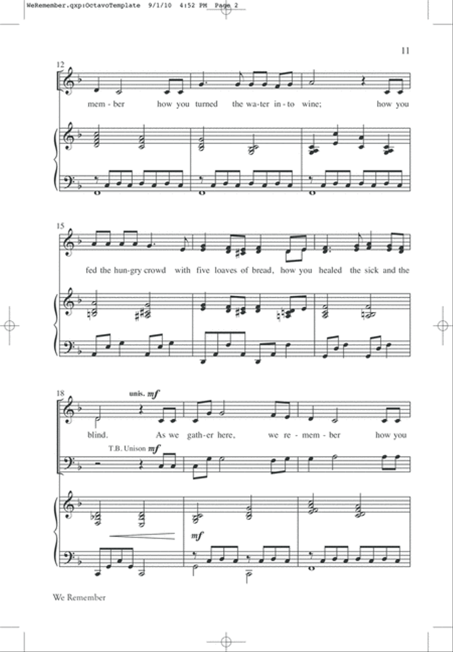 We Remember Calvary (SATB) 4-Part scores gallery preview page 13