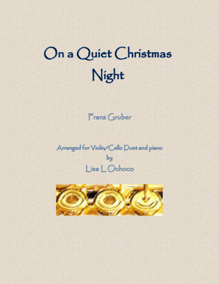 Book cover for On a Quiet Christmas Night for Violin, Cello and piano