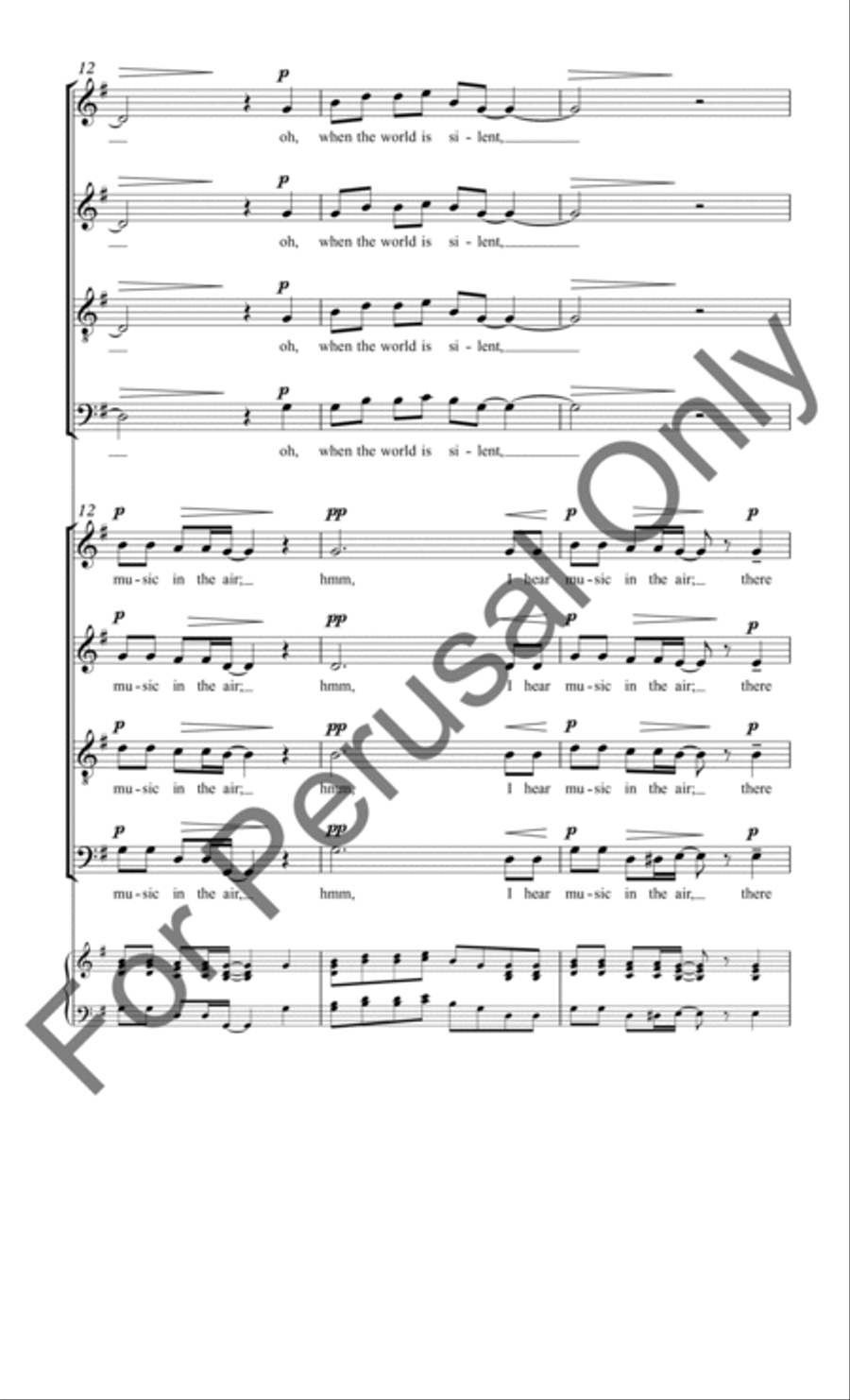 Over My Head 4-Part scores gallery preview page 5