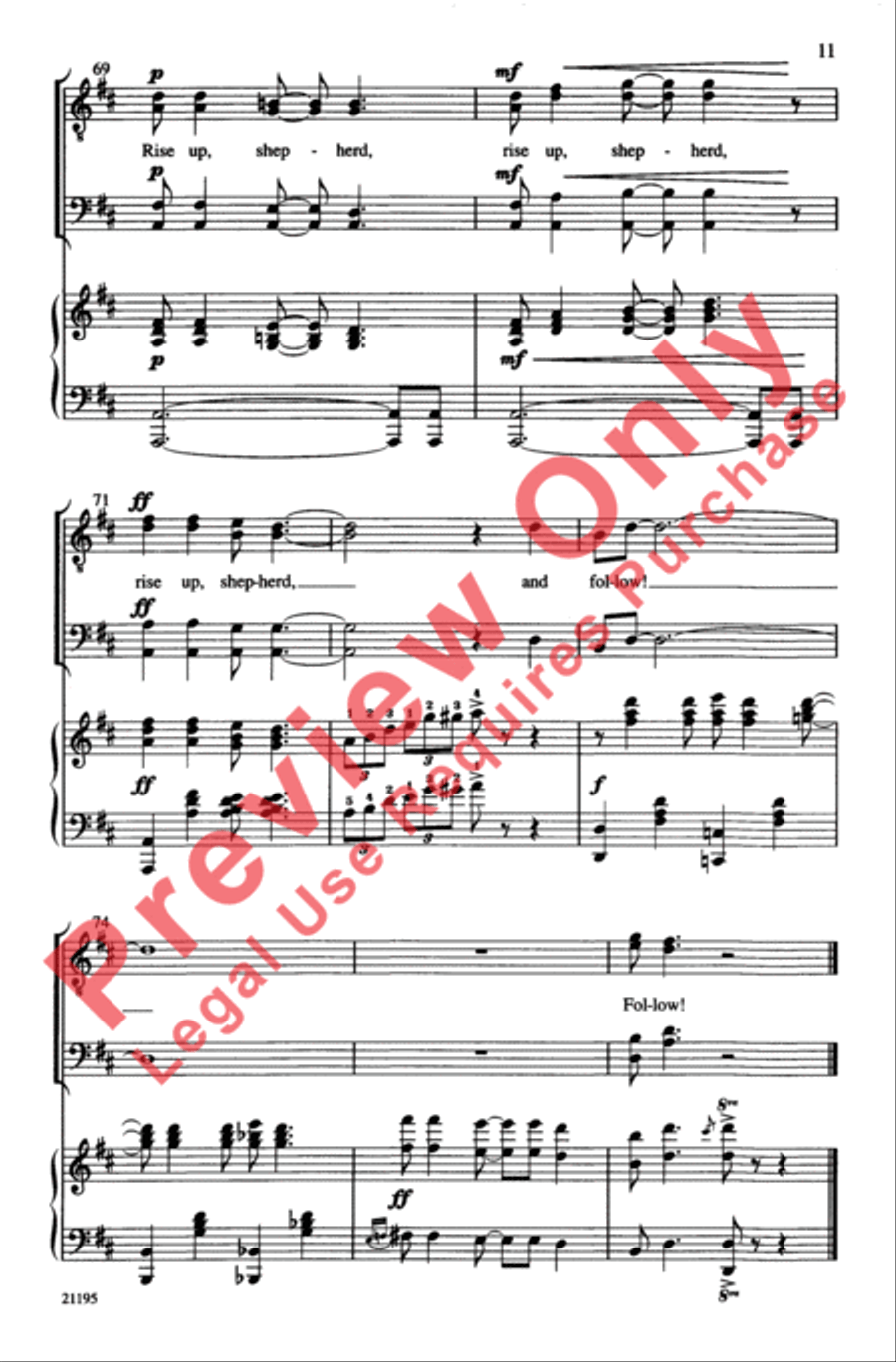 Rise Up, Shepherd, and Follow! Men's Choir scores gallery preview page 10