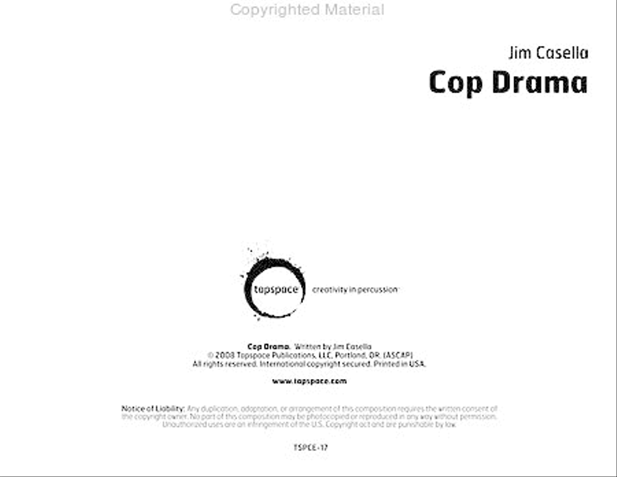 Cop Drama Percussion Ensemble scores gallery preview page 2