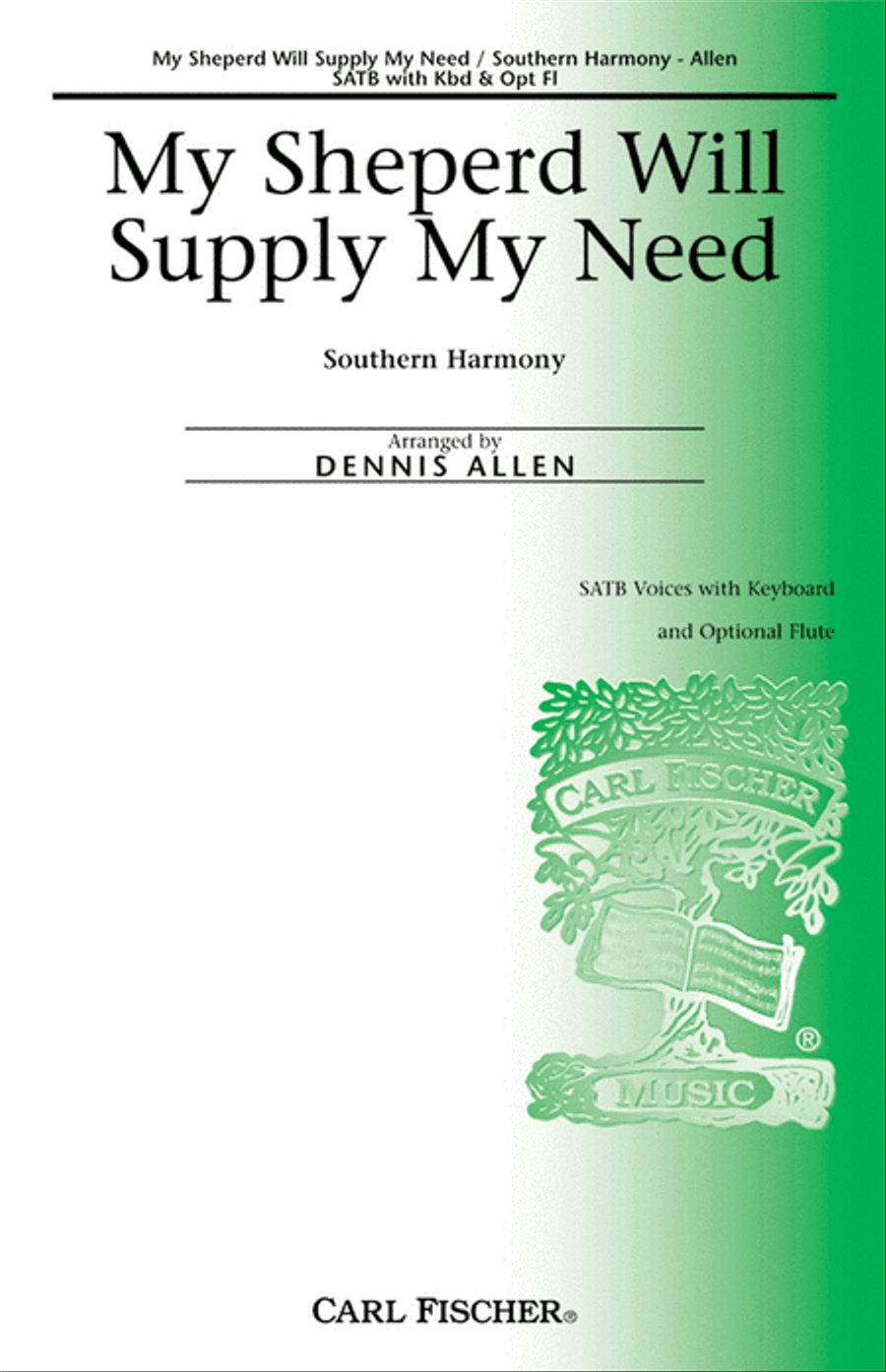 My Shepherd Will Supply My Need 4-Part scores gallery preview page 1