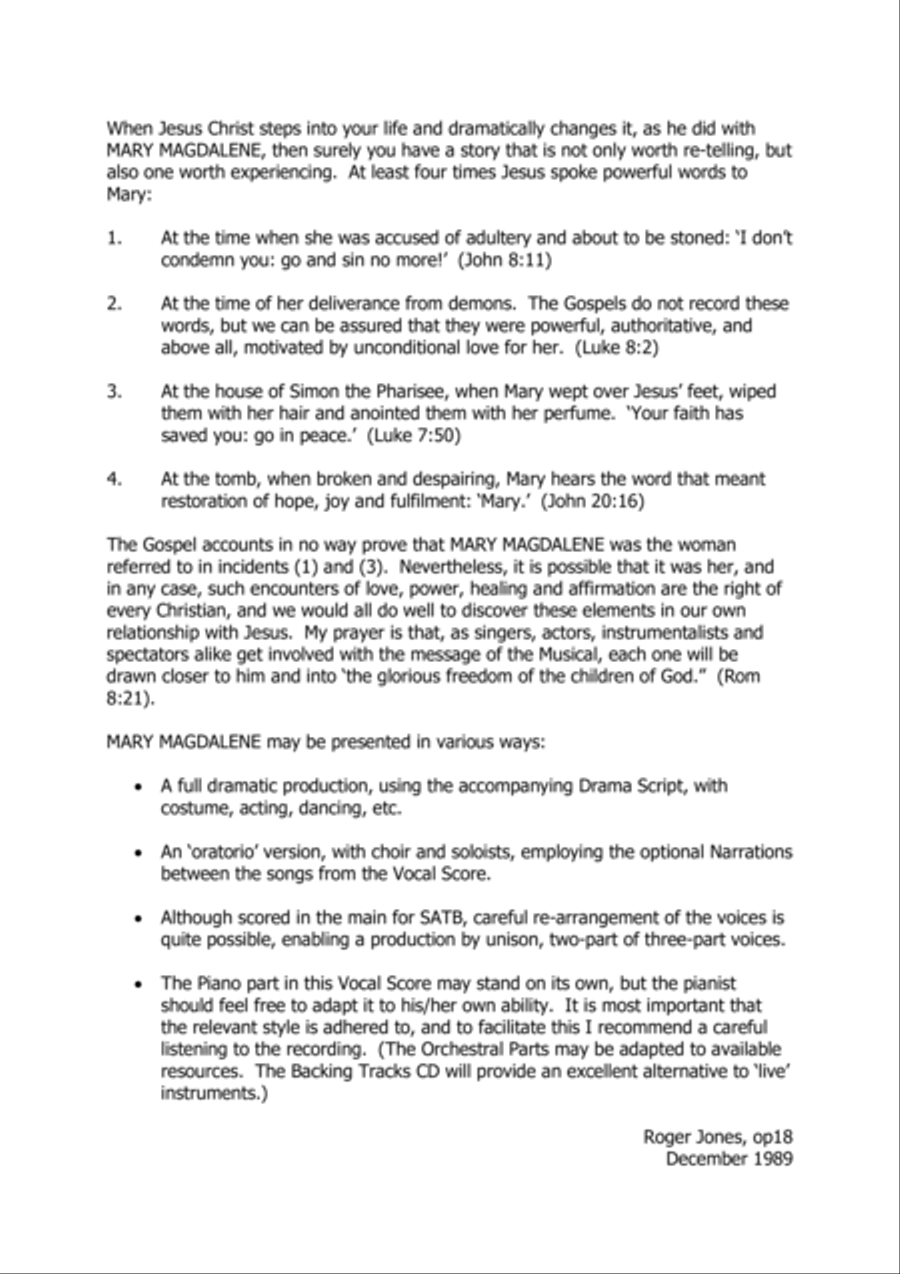 Mary Magdalene - a Roger Jones musical 4-Part scores gallery preview page 4