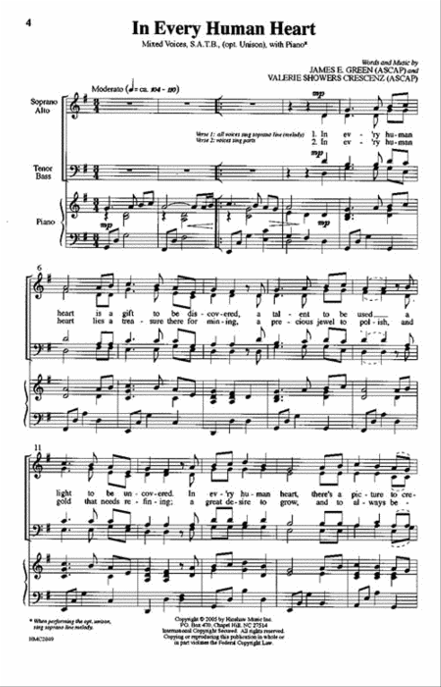 In Every Human Heart 4-Part scores gallery preview page 2