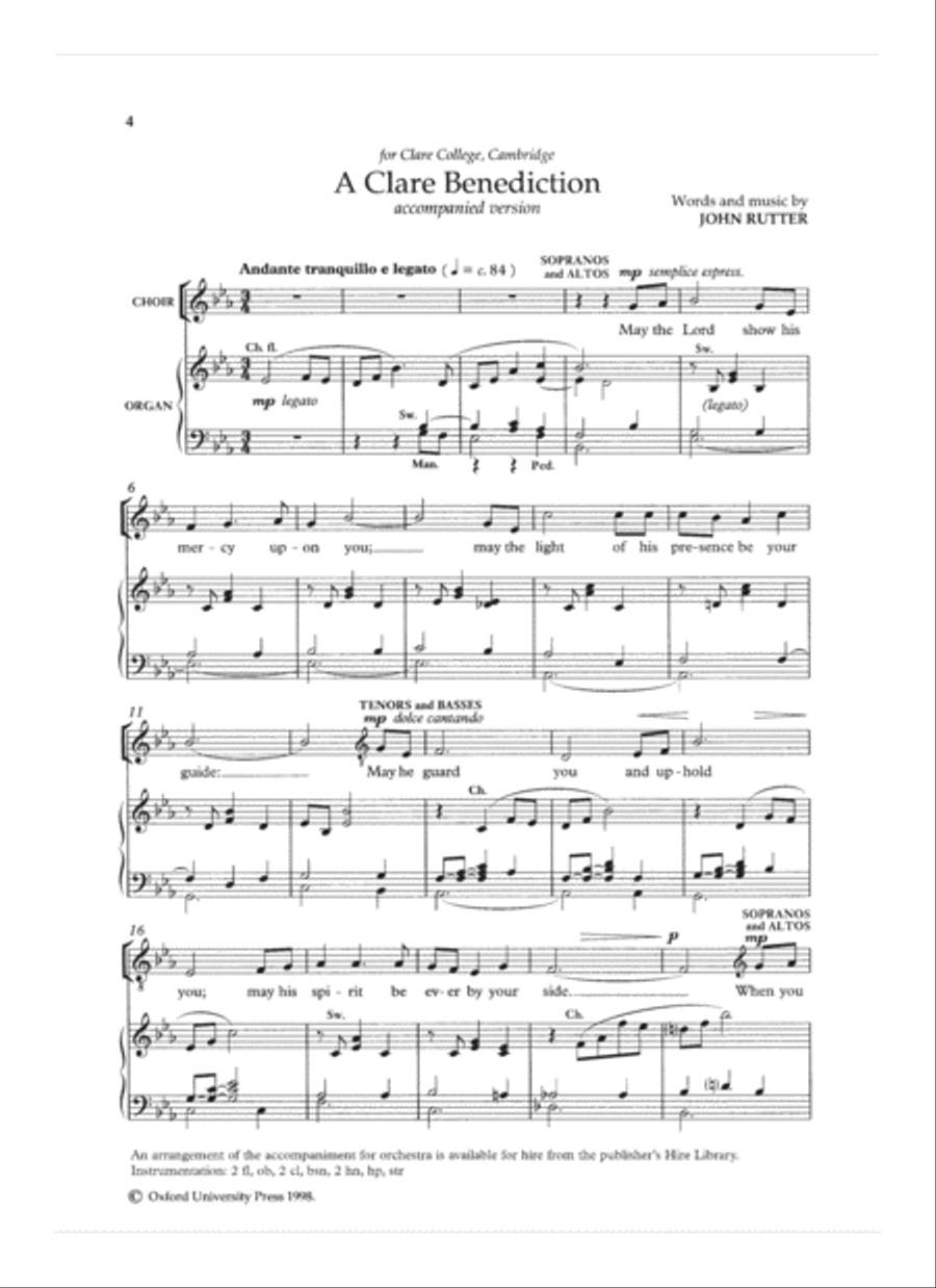 A Clare Benediction A Clare Benediction 4-Part scores gallery preview page 4