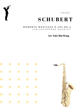 Moments Musicaux D.780 No.3 for Saxophone Quartet