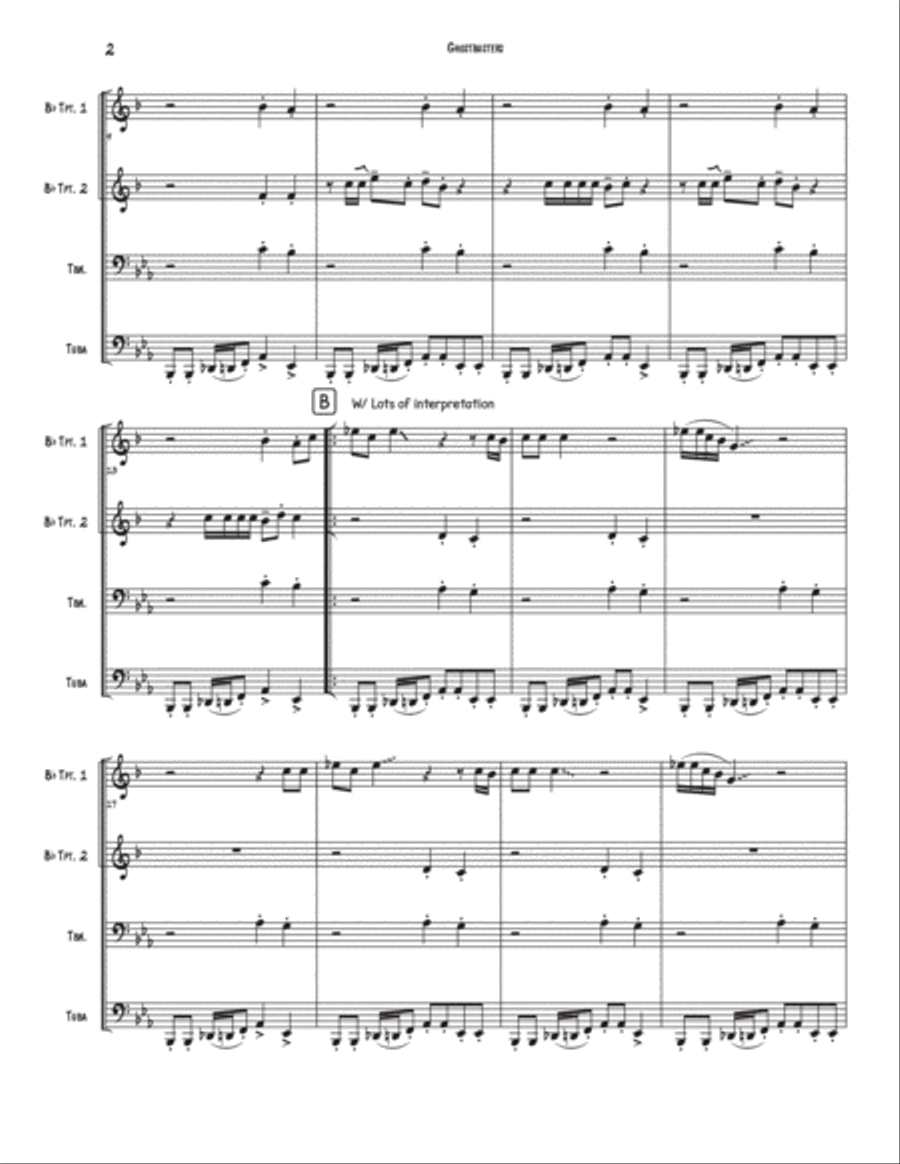 Ghostbusters Trombone scores gallery preview page 3