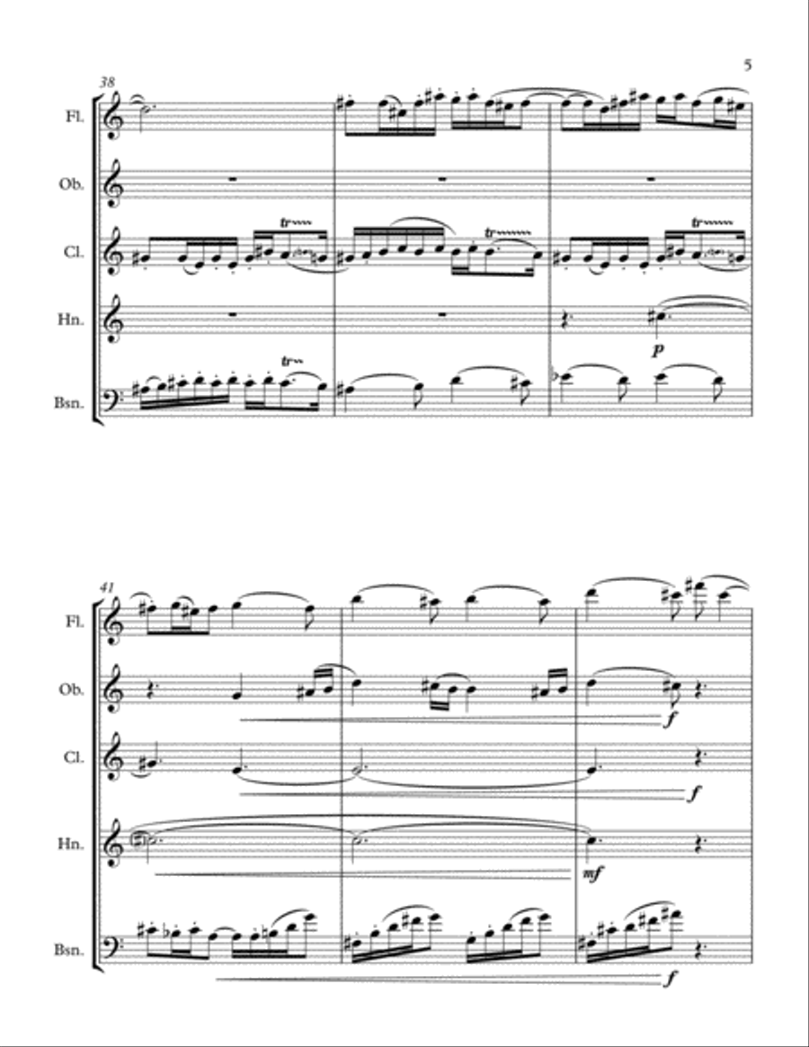 The Birth of a Dance Woodwind Quintet scores gallery preview page 6