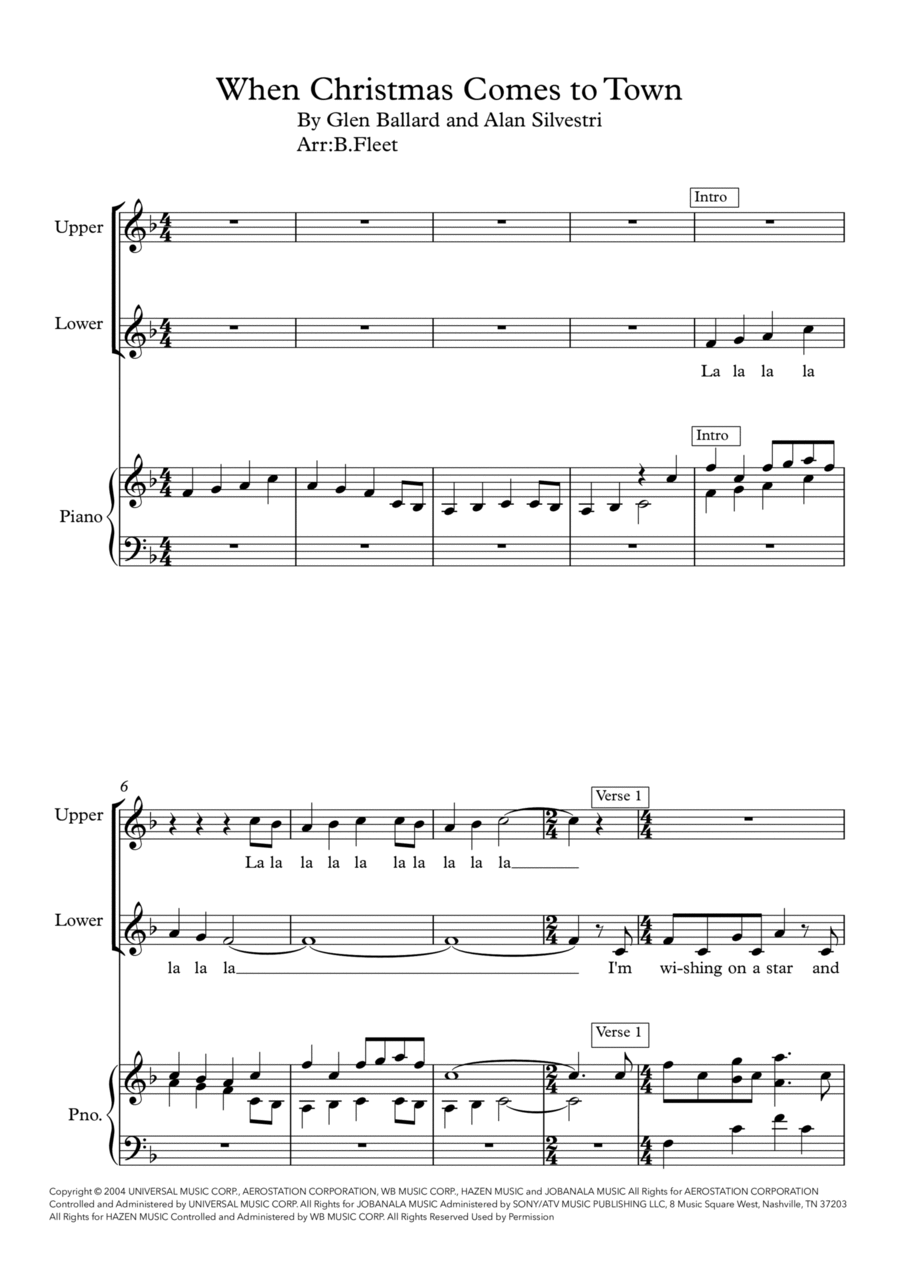When Christmas Comes To Town SA scores gallery preview page 1