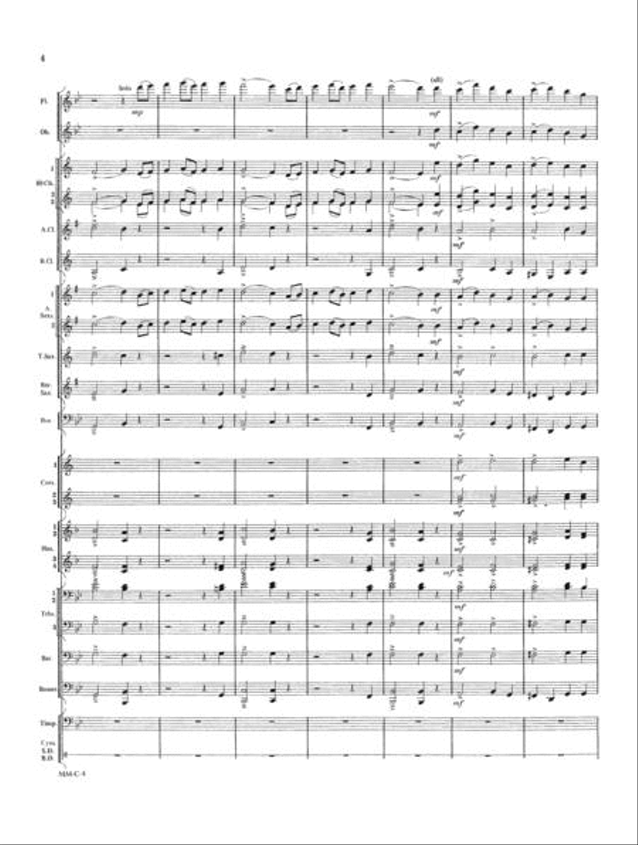 Marche Militaire Francaise Conductor's Score Concert Band scores gallery preview page 4