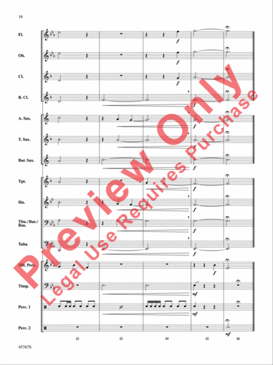 A Festival Chime Concert Band scores gallery preview page 17