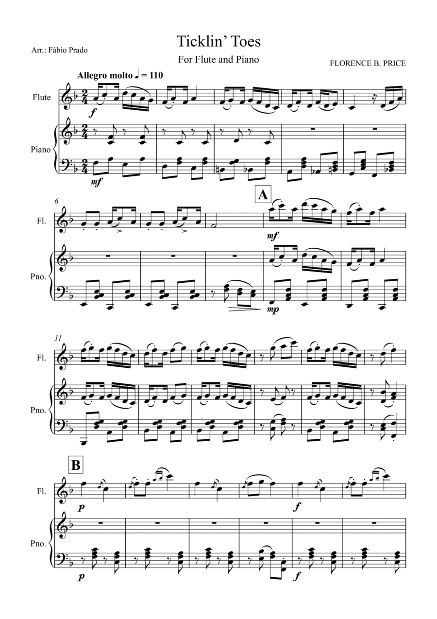 Ticklin’ Toes Chamber Music scores gallery preview page 1