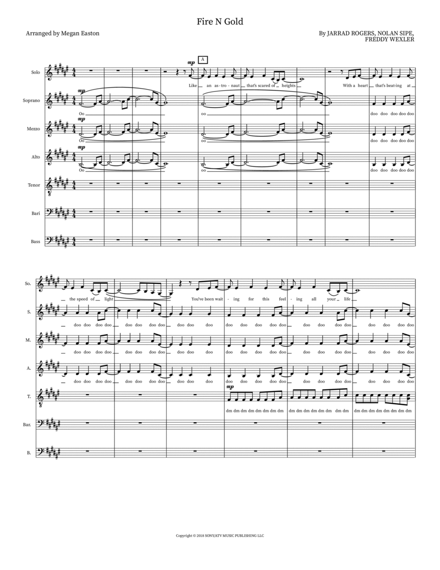 Fire N Gold 4-Part scores gallery preview page 1
