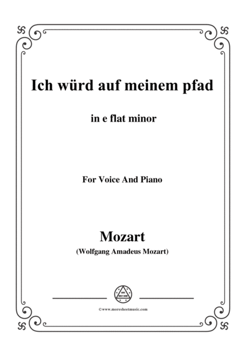 Mozart-Ich würd auf meinem pfad,in e flat minor,for Voice and Piano image number null