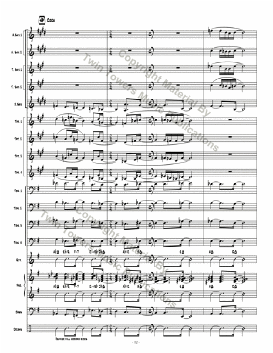 Going Home Going Home Jazz Ensemble scores gallery preview page 13