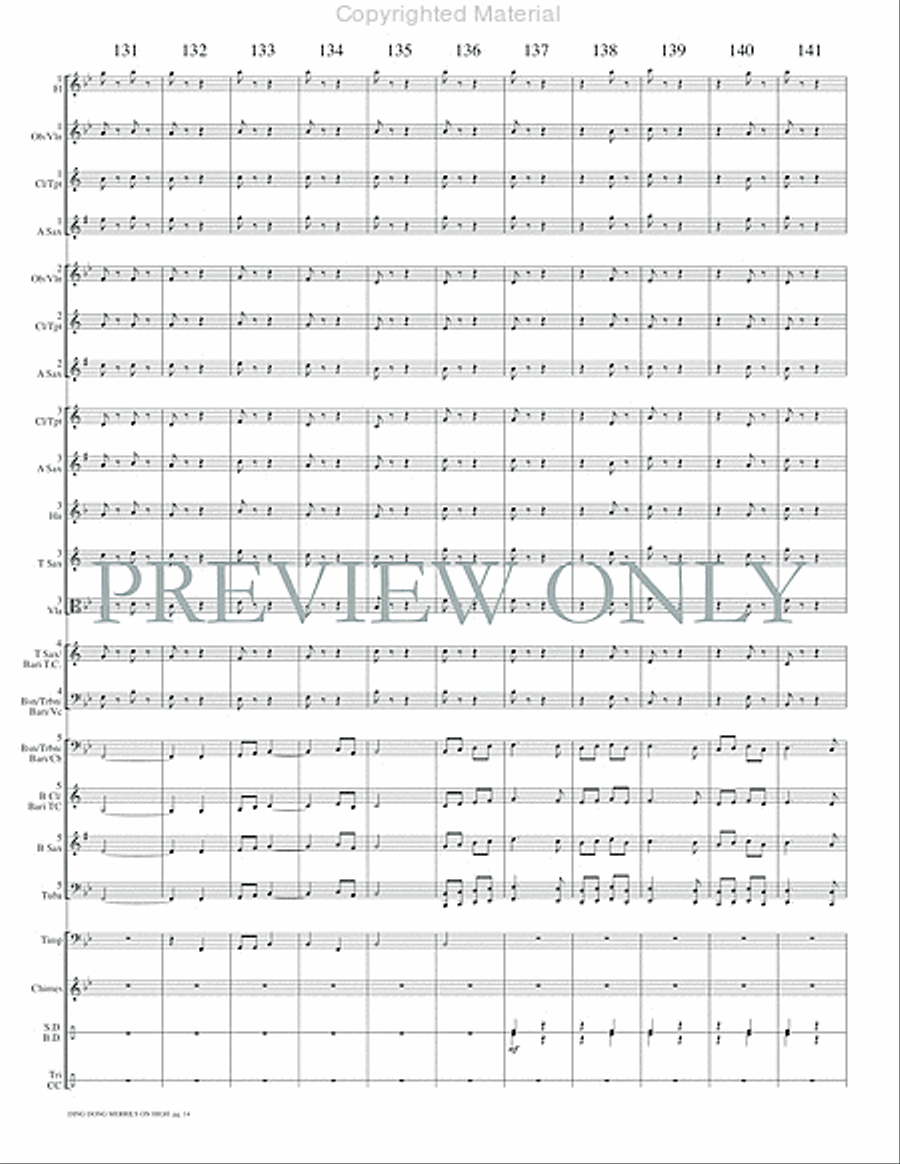 Ding Dong Merrily on High Concert Band scores gallery preview page 17