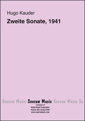 Zweite Sonate (Piano Sonata No. 2), 1941