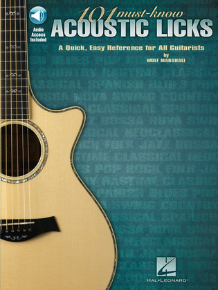 Book cover for 101 Must-Know Acoustic Licks